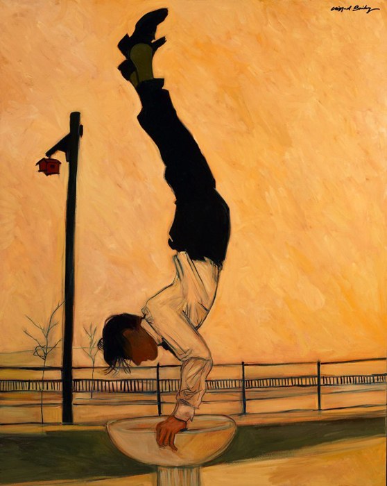 HANDSTAND 2009 48x60 by Clifford Bailey Fine Art