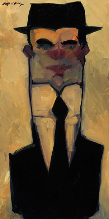 MAN IN BLACK 2009 15x30 by Clifford Bailey Fine Art