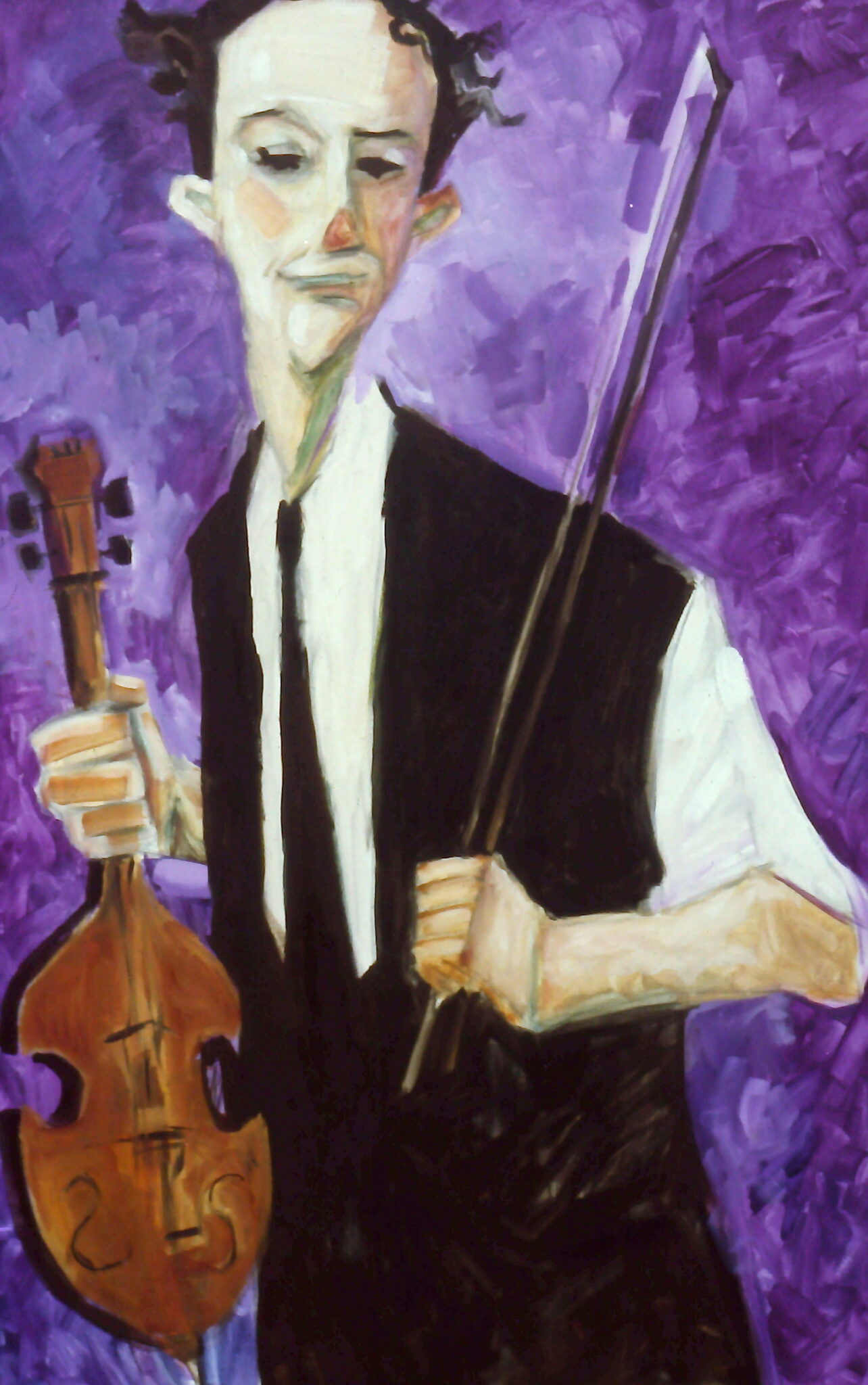 Purple Fiddle by Clifford Bailey Fine Art