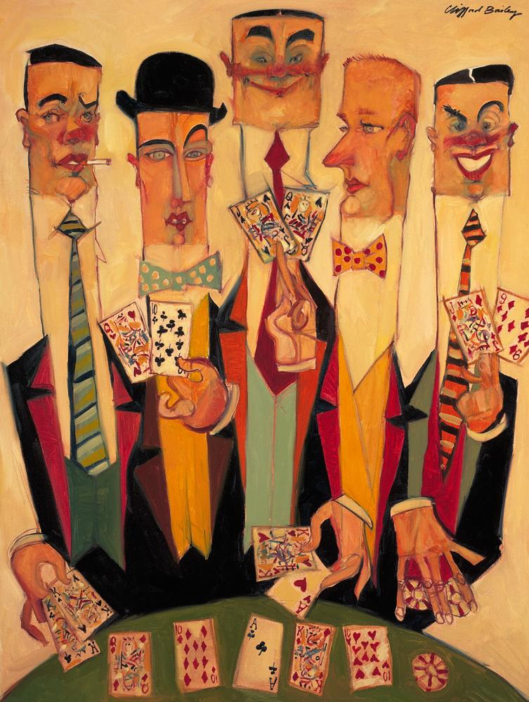 "Poker Night" by Clifford Bailey Fine Art