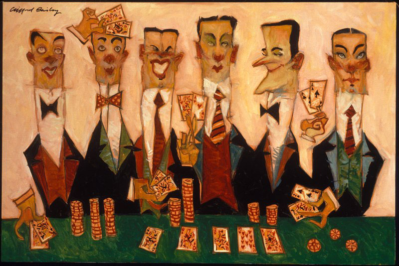 "Brazilians Playing Cards" by Clifford Bailey
