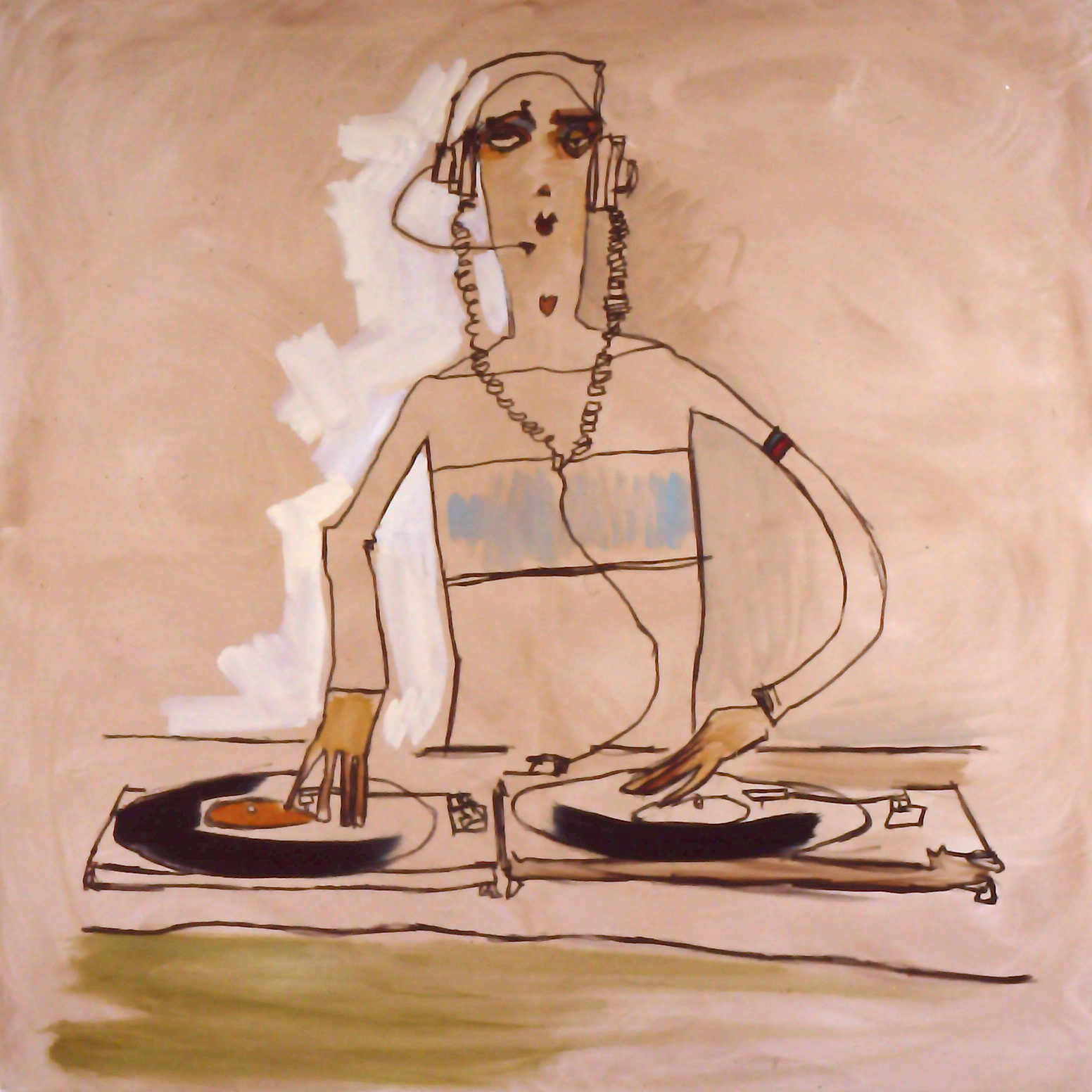 "DJ Spin" by Clifford Bailey Fine Art