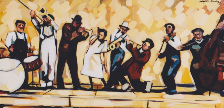 "Jazz Sidewalk" by Clifford Bailey Fine Art