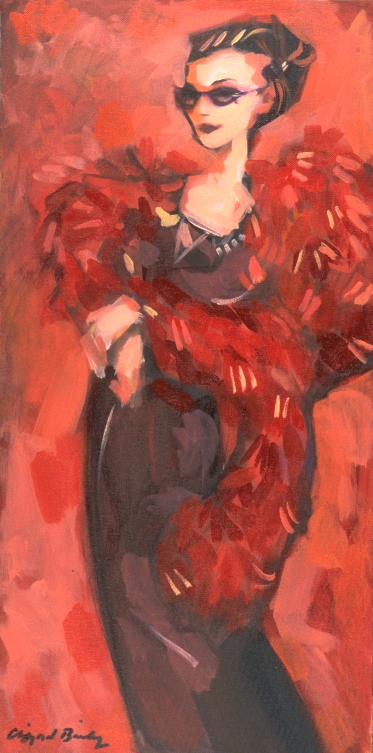 "Red Boa Study" by Clifford Bailey Fine Art