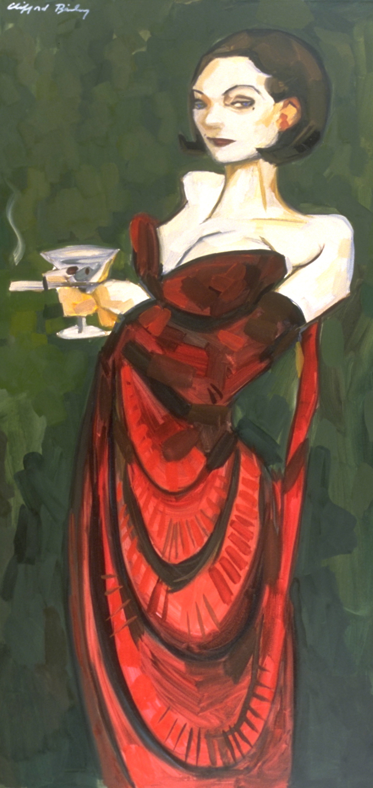 "Smoking Red Dress" by Clifford Bailey Fine Art
