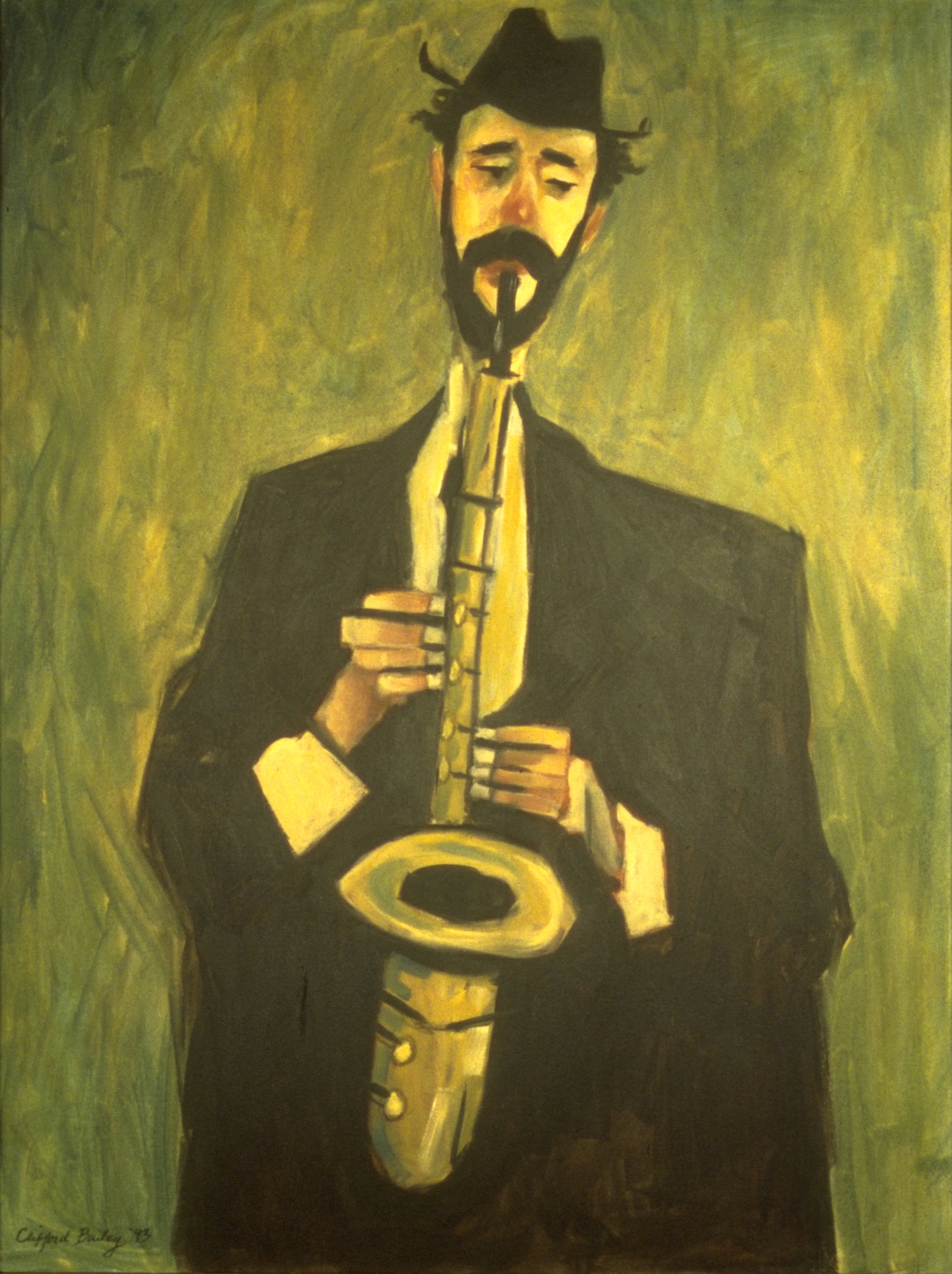 "Solo Sax" by Clifford Bailey Fine Art