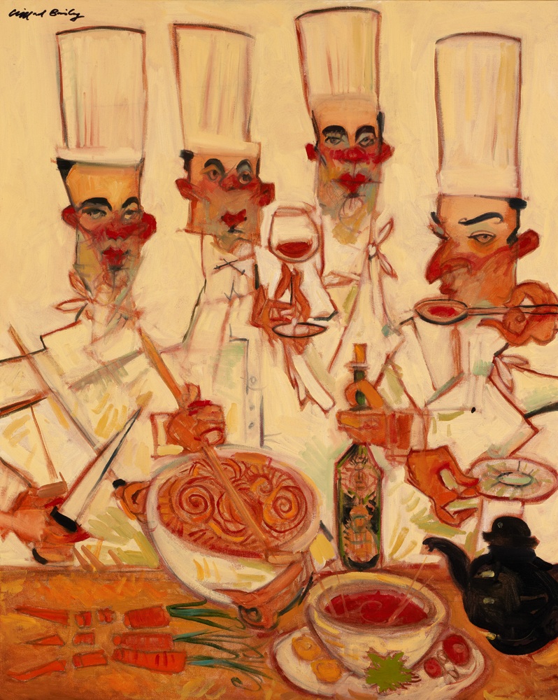 Four Chefs by Clifford Bailey Fine Art