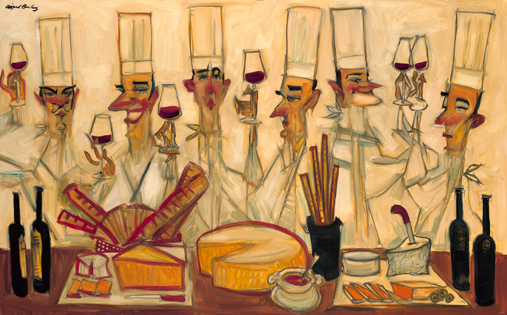 Wine and Cheese by Clifford Bailey Fine Art