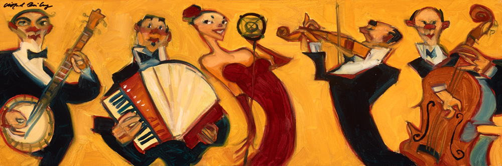 "Gold Quintet" by Clifford Bailey Fine Art