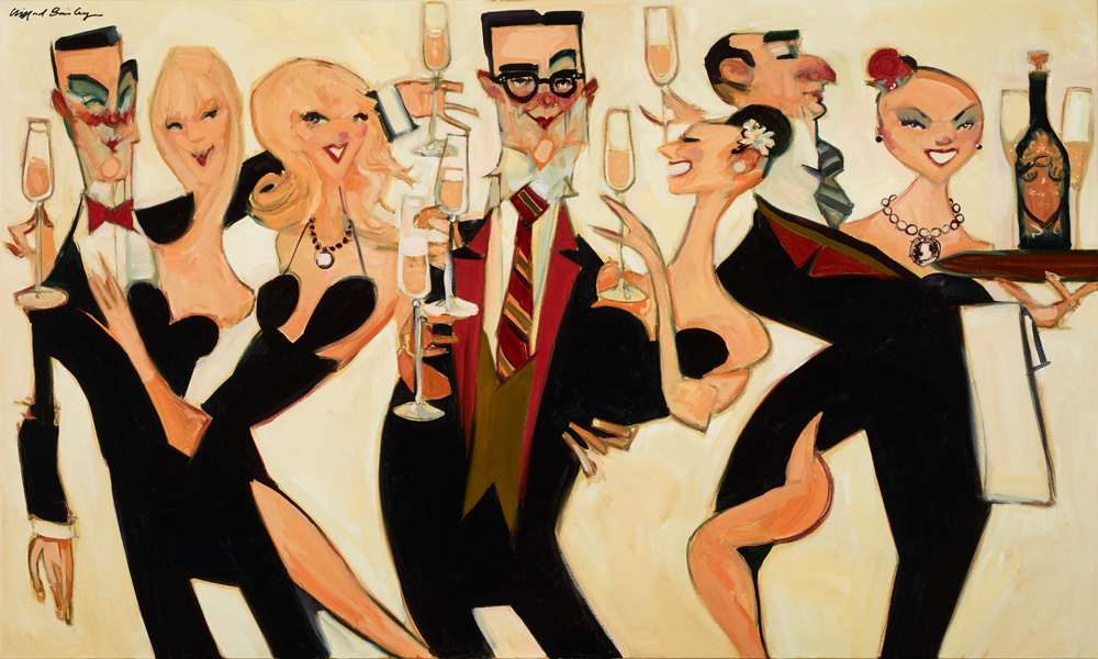 Champagne Toasters by Clifford Bailey Fine Art