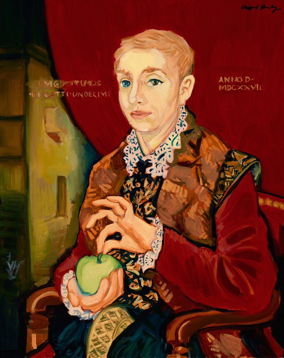 Clifford Bailey Fine Art, Boy with apple, Grand Budapest Hotel