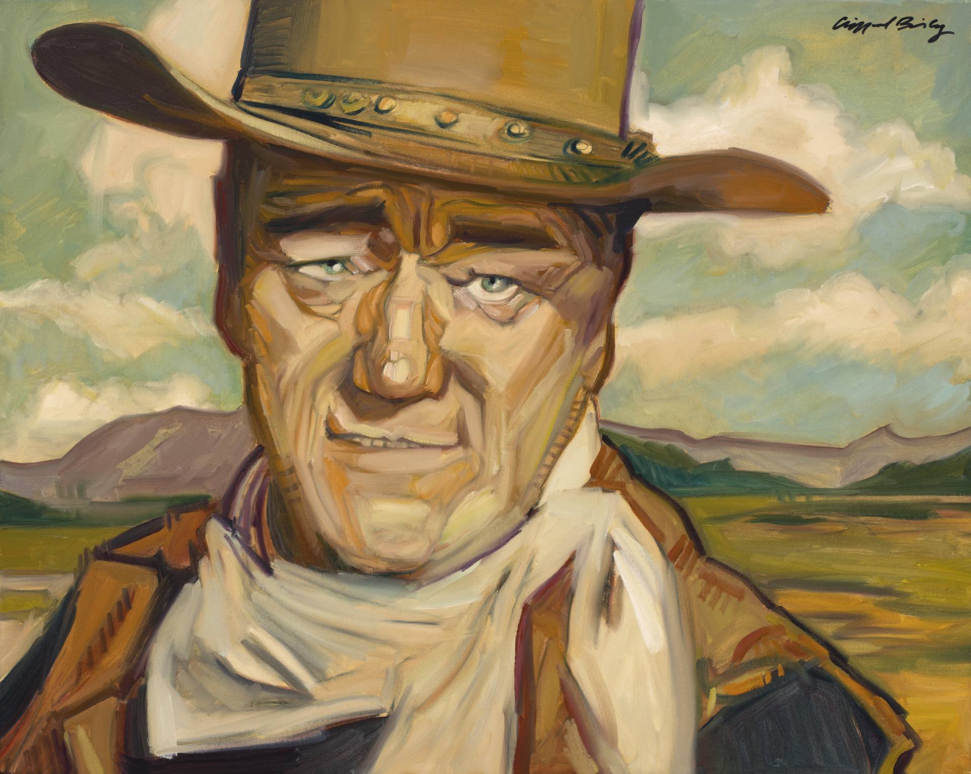 John Wayne by Clifford Bailey Fine Art
