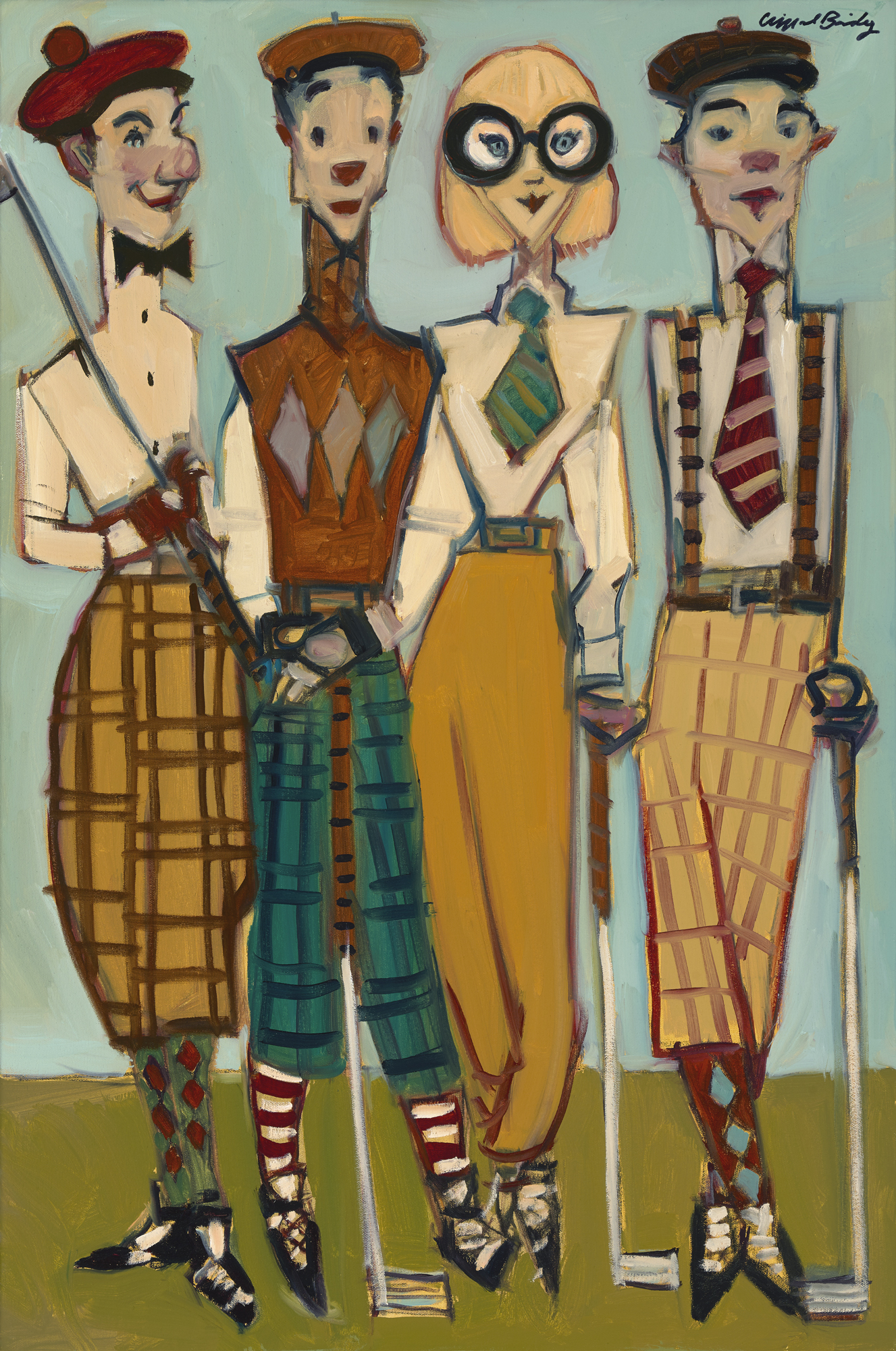 Clifford Bailey Fine Art, Four Golfers