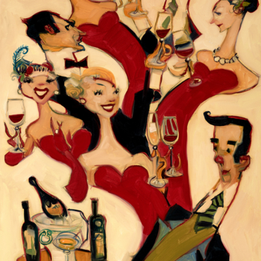 Champagne and Shiraz Giclee by Clifford Bailey Fine Art