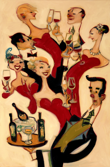 Champagne and Shiraz Giclee by Clifford Bailey Fine Art
