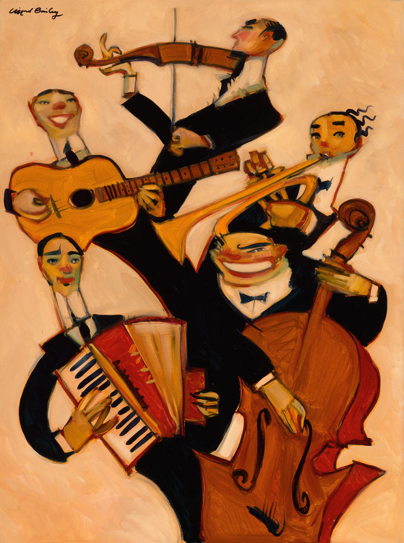 "Busker's Quintet" by Clifford Bailey Artist